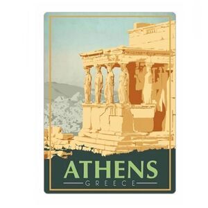 Vintage Athens Greece Souvenir Magnet